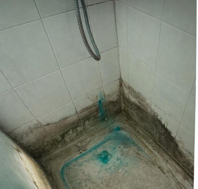Before: Shower grout & sealant restoration