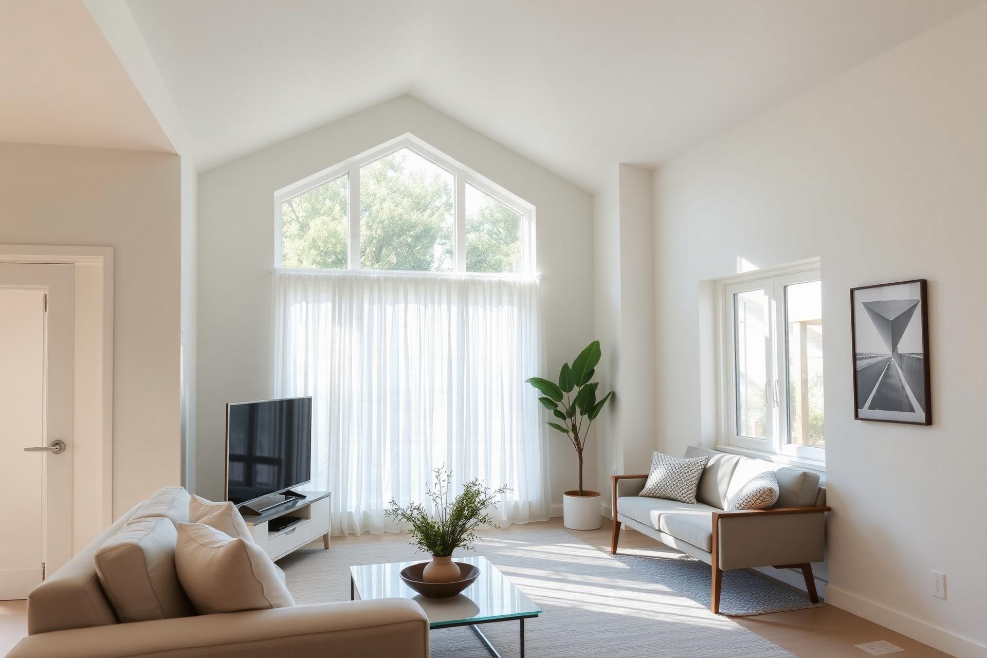 Bright, freshly cleaned modern home interior